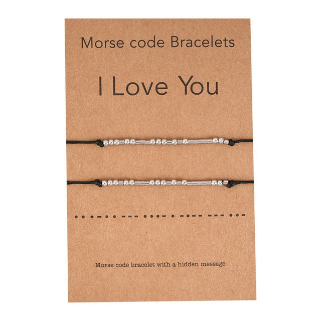 New DIY Charm Morse Code Bracelets For BFF Couples