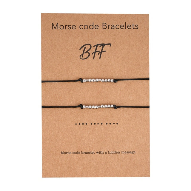 New DIY Charm Morse Code Bracelets For BFF Couples