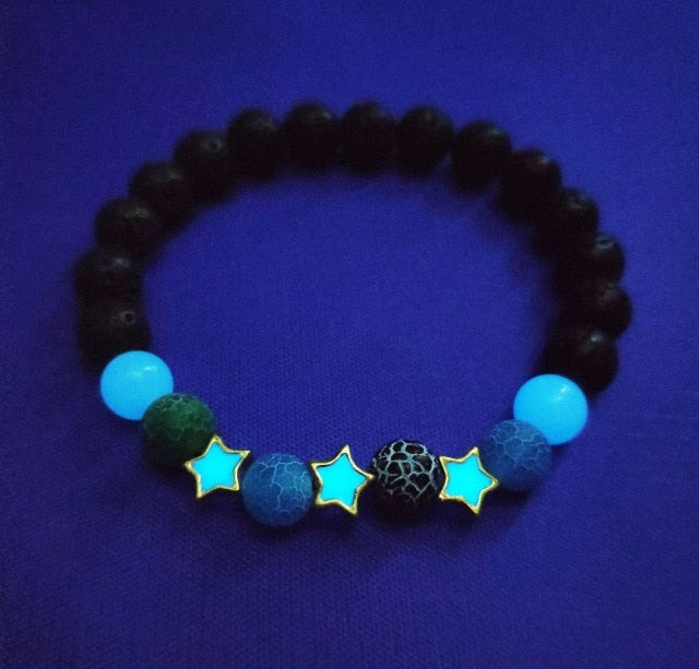 Luminous Pentagram Natural Volcanic Stone Bracelets