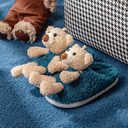 Winter Doll Bear Slippers For Family For BFF