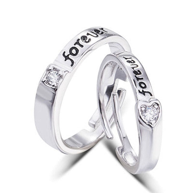 Boy girl I love u I do couple set BFF Rings