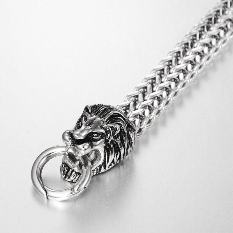 Double Lion Head Bracelet Men's Cool Bracelet