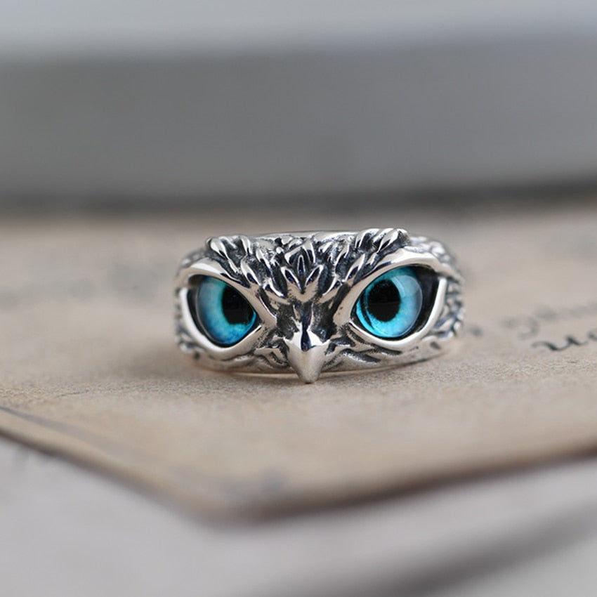 Vintage Cute Men and Women Simple Design Owl Ring