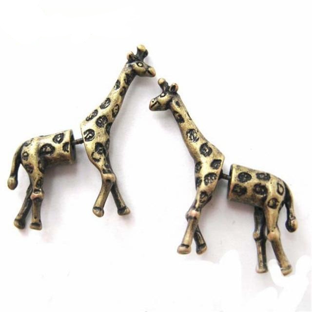 Cute Cat Giraffe Kangaroo Lion Animal Stud Earrings