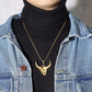 Fashion Bull Pendant Men and Women Gold Necklace