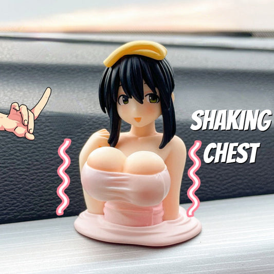 Sexy Girl Chest Shaking Beautiful Girl Doll Car Ornament Anime Model