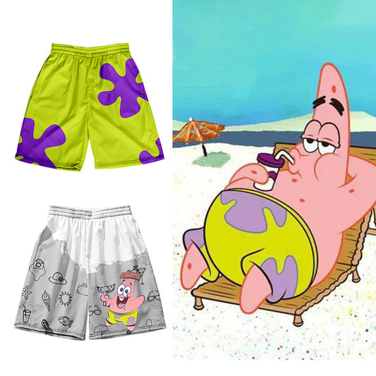 丨Patrick Spongebob Pants Loose Summer Casual Shorts 3D Printed Beach Shorts