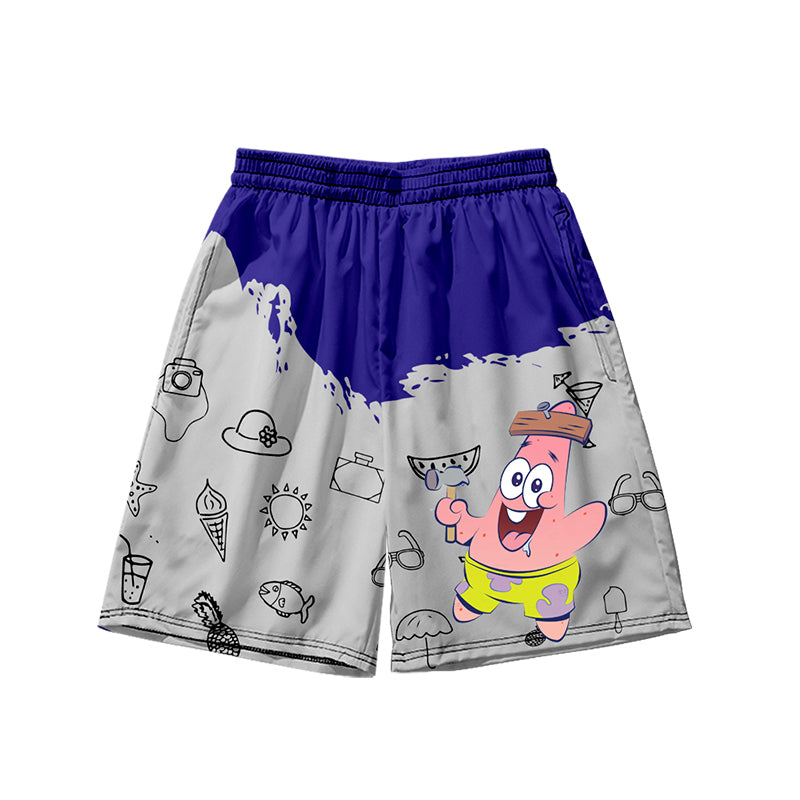 丨Patrick Spongebob Pants Loose Summer Casual Shorts 3D Printed Beach Shorts