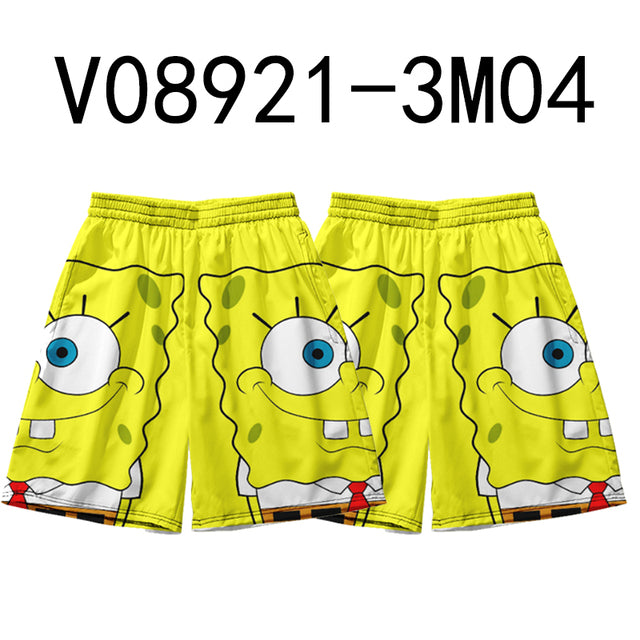 丨Patrick Spongebob Pants Loose Summer Casual Shorts 3D Printed Beach Shorts